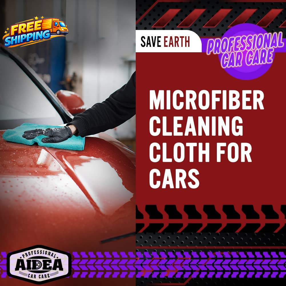 Microfiber Cleaning Cloth 50PK Microfiber Towels for Cars Premium Wash Cloths
