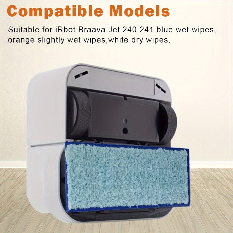 Mop pads compatible with irobot Braava Jet 240 241 robot mops, 3 + 3 + 3