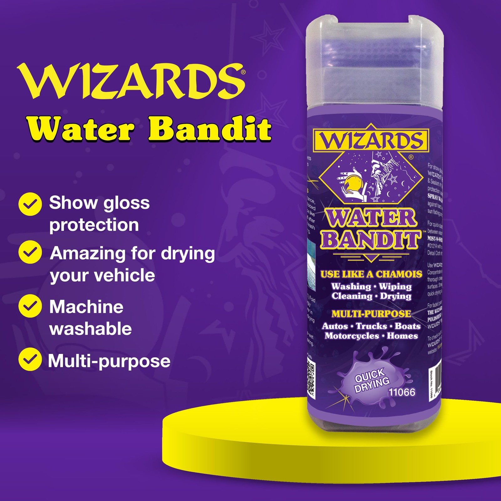 Wizards Water Bandit – Chamois Drying Towel 27 Inch x 17 Inch,