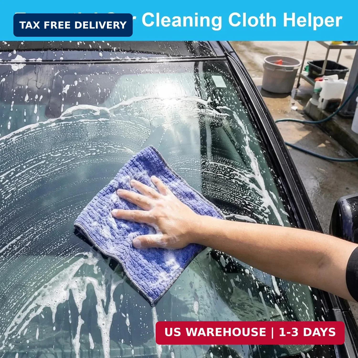 Microfiber Cleaning Cloths 12″ x 12″: 10 Pack Reusable lint-Free | Towels for Gl