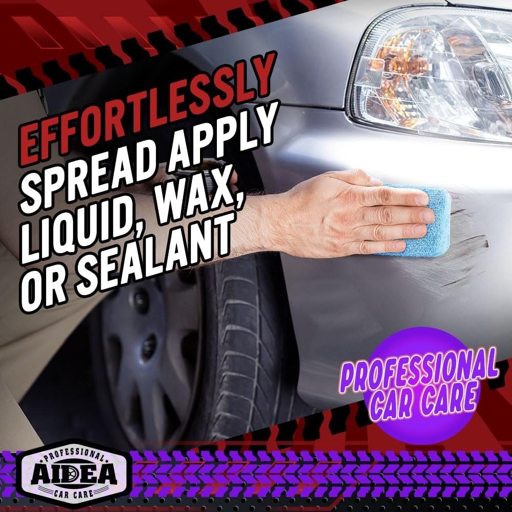 Versatile 2-Pack Microfiber Applicator Pads for Automotive & Household Cleaning