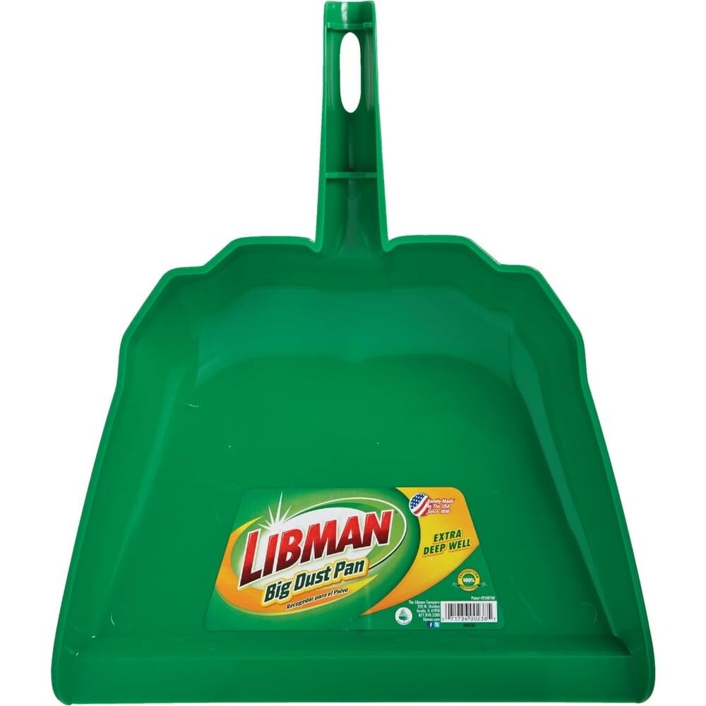 Libman 238 Big Dust Pan, 13″ Wide Opening 0.6, Green