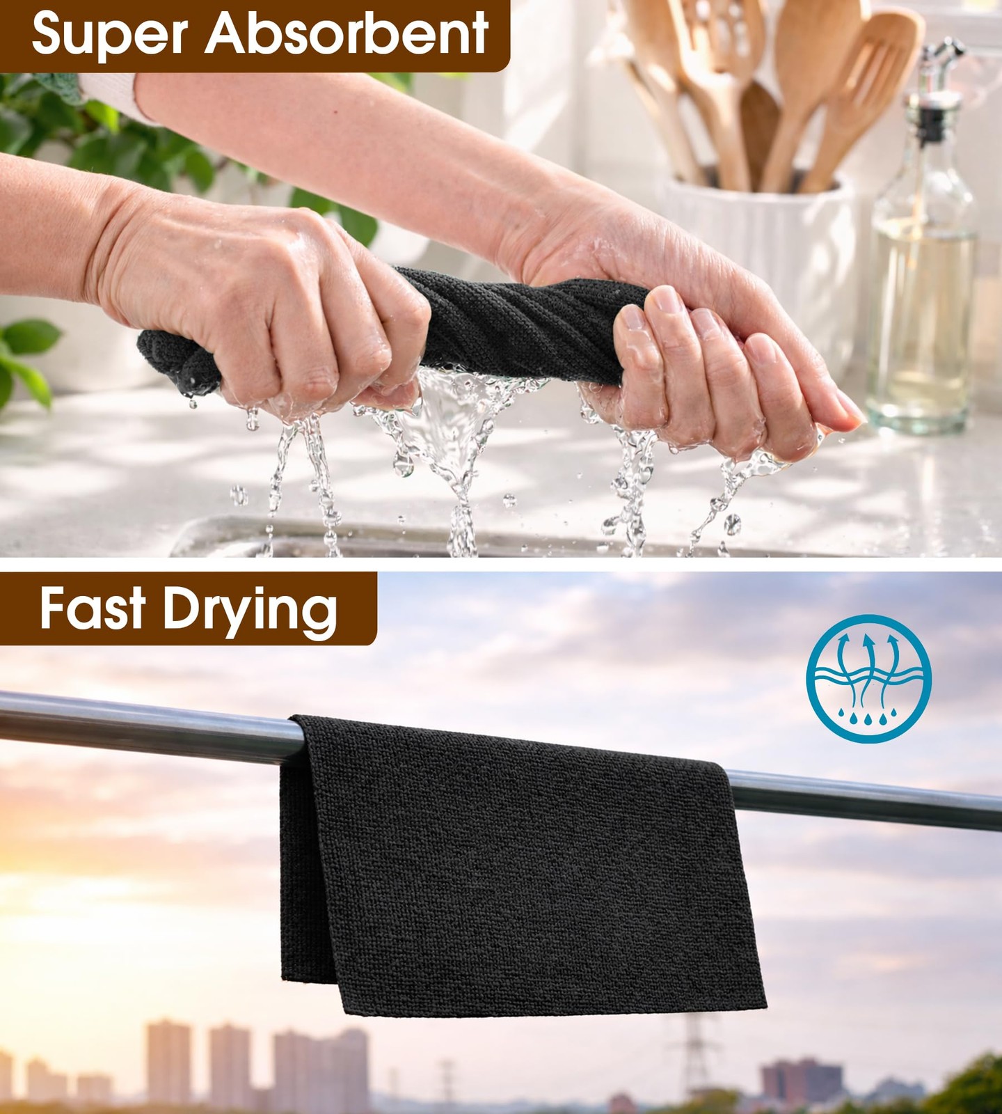 Microfiber Cleaning Cloth Roll, 100 Pack – Tear-Away Microfiber Towels, Lint-…