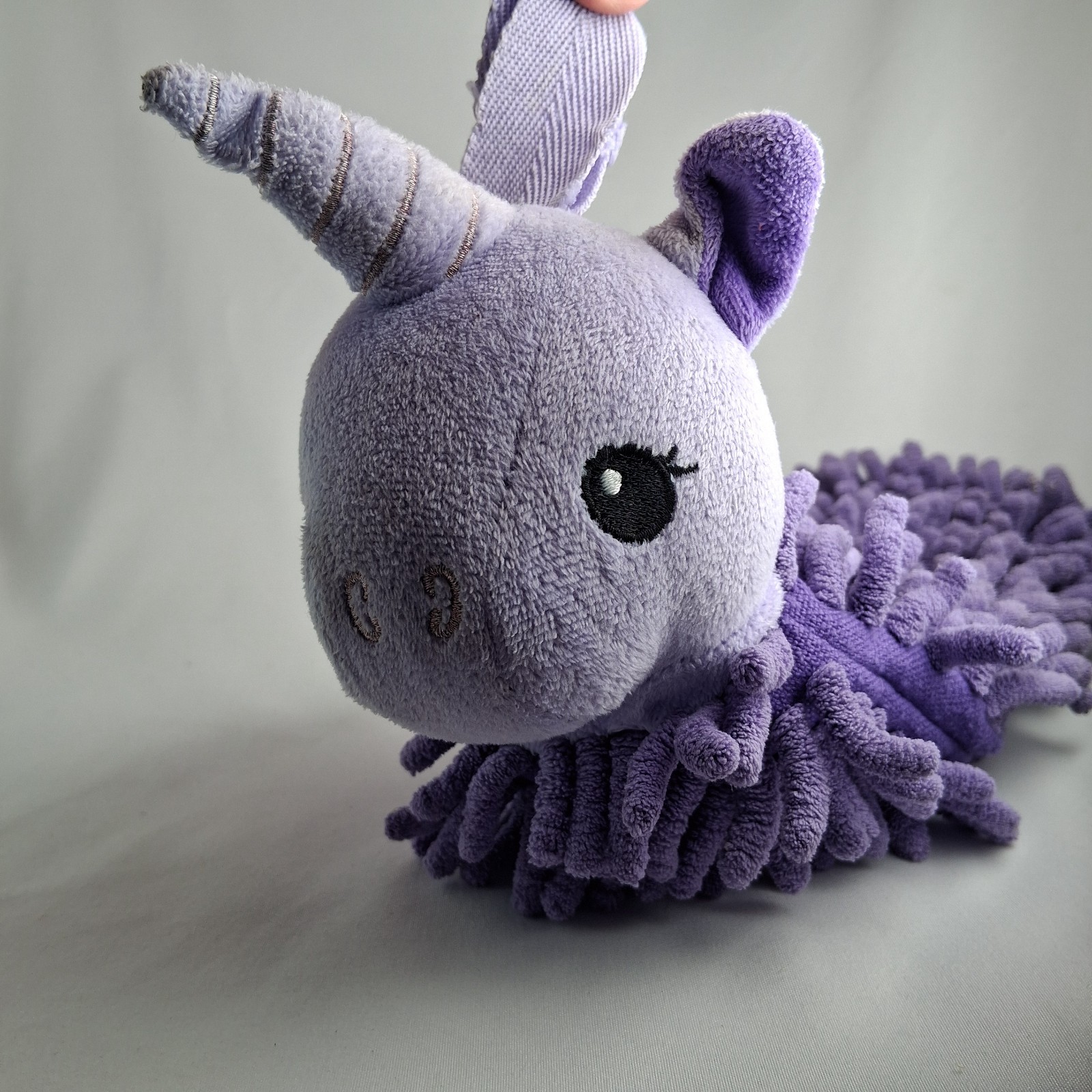 Norwex Pet to Dry Purple Unicorn Chenile Microfiber Hand Towel w/Hanging Loop