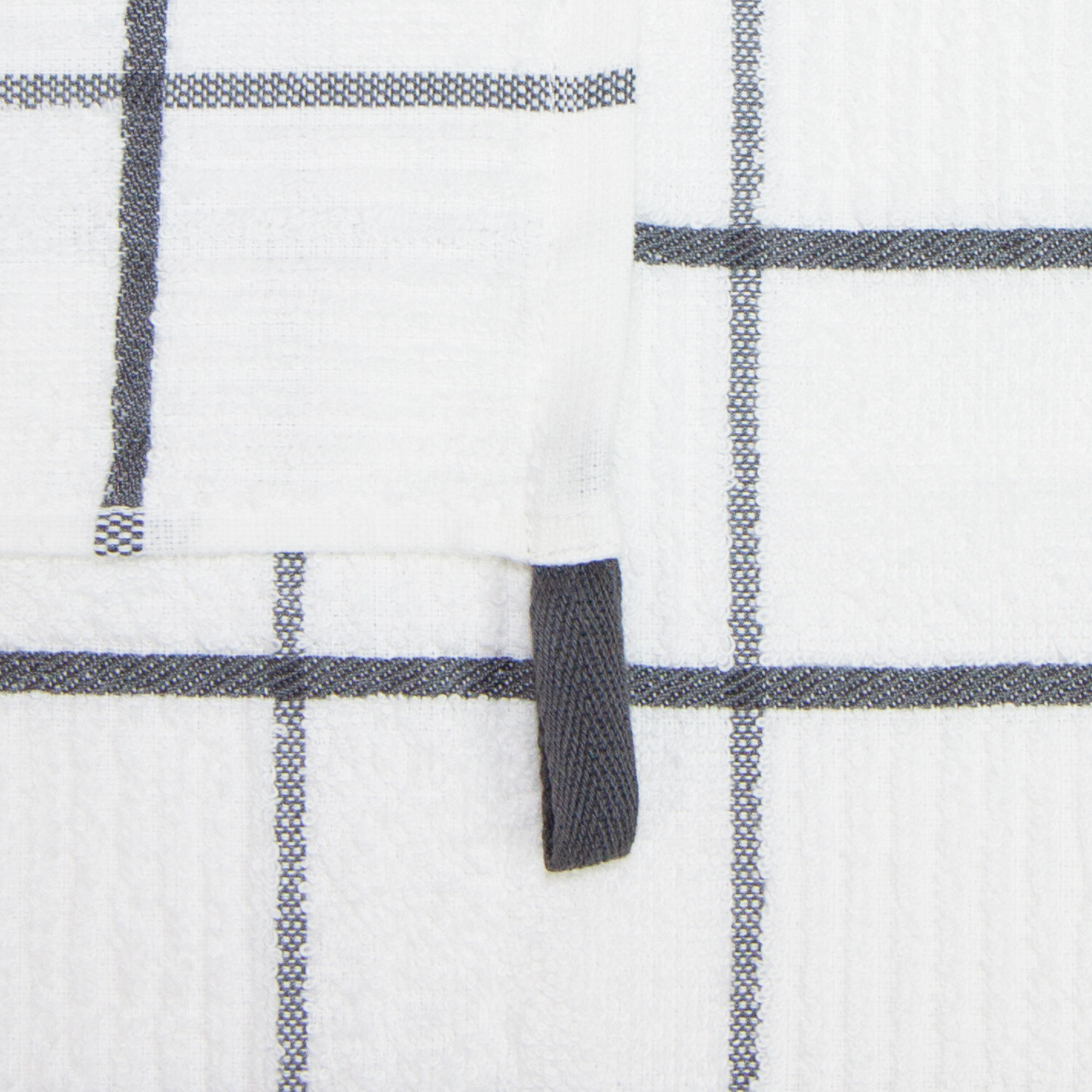 12 Pack of Kitchen Dishcloths – Striped Windowpane Pattern – Soft 100% Cotton
