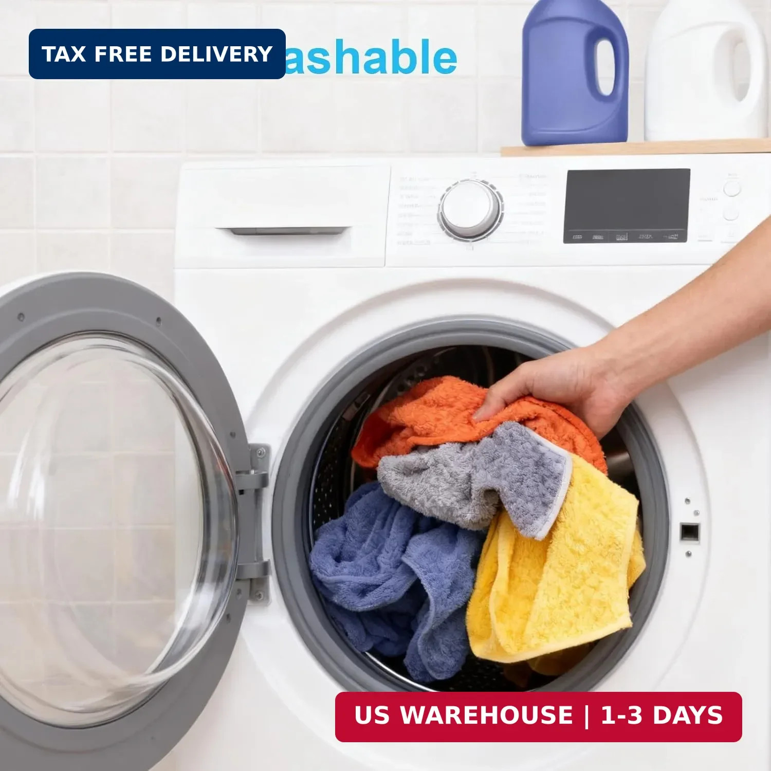 Microfiber Cleaning Cloths 12″ x 12″: 10 Pack Reusable lint-Free | Towels for Gl