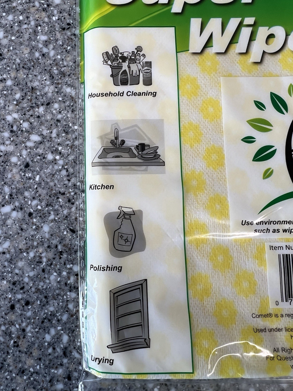 12 Comet Reusable Cloth Wipes All Purpose Lemon Scented (12″x22″) FAST FREE SHIP