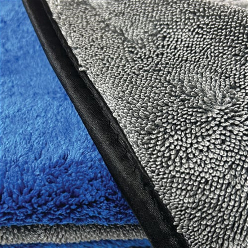 60 Pcs Car Care Dual-Faced Twisted-Loop Microfiber Drying Towel 16″x16″ 1000 GSM