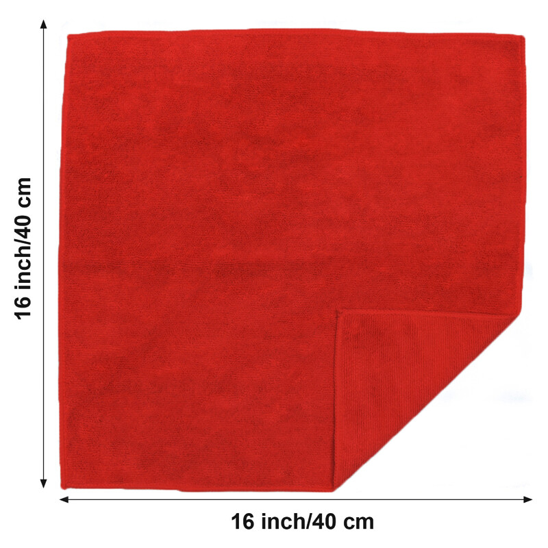 24 Pcs Microfiber Cleaning Cloth Rag Car Polishing Detailing 16×16” 380 GSM