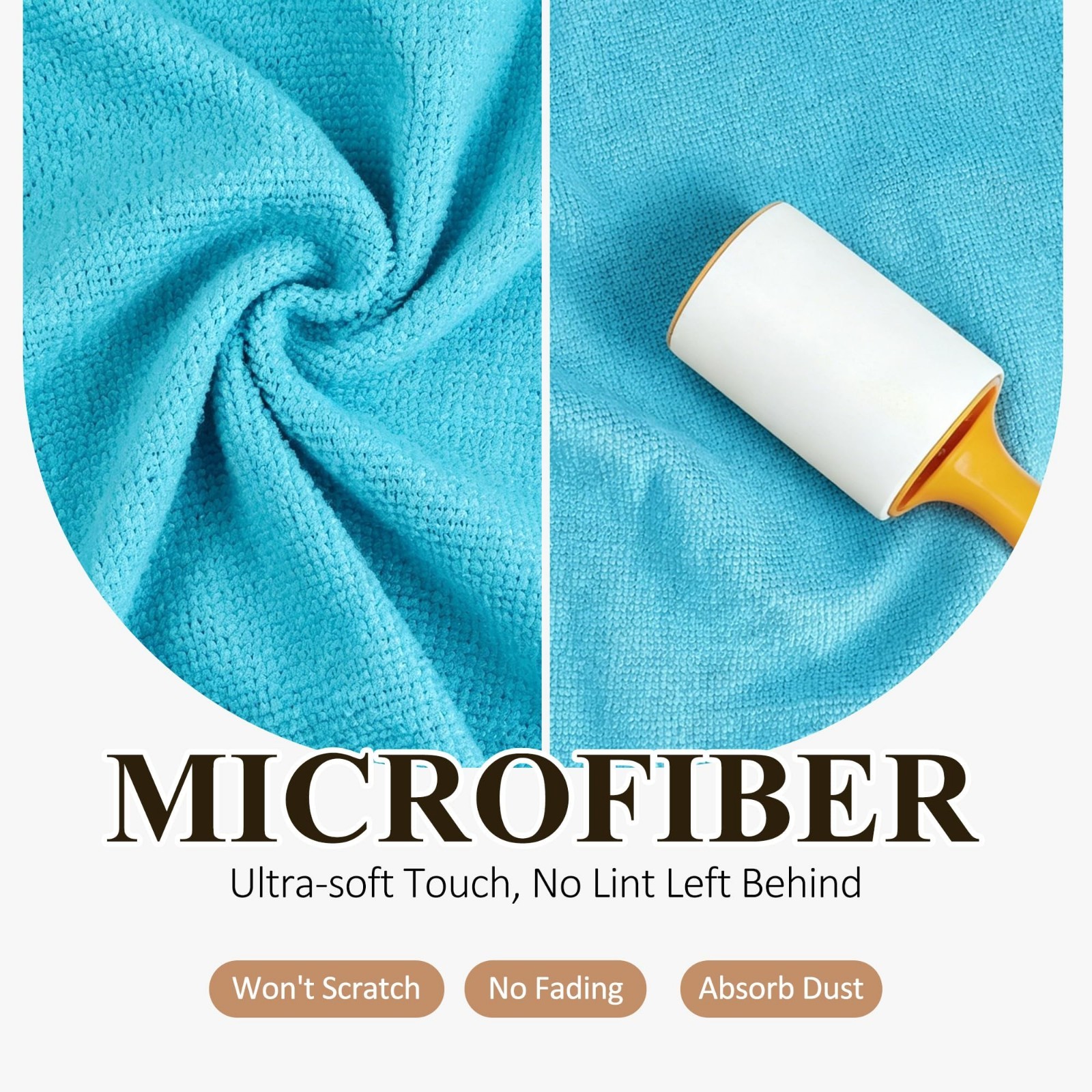 30 Pack Microfiber Cleaning Cloths – Ultra Absorbent, Lint Free, Reusable Towels