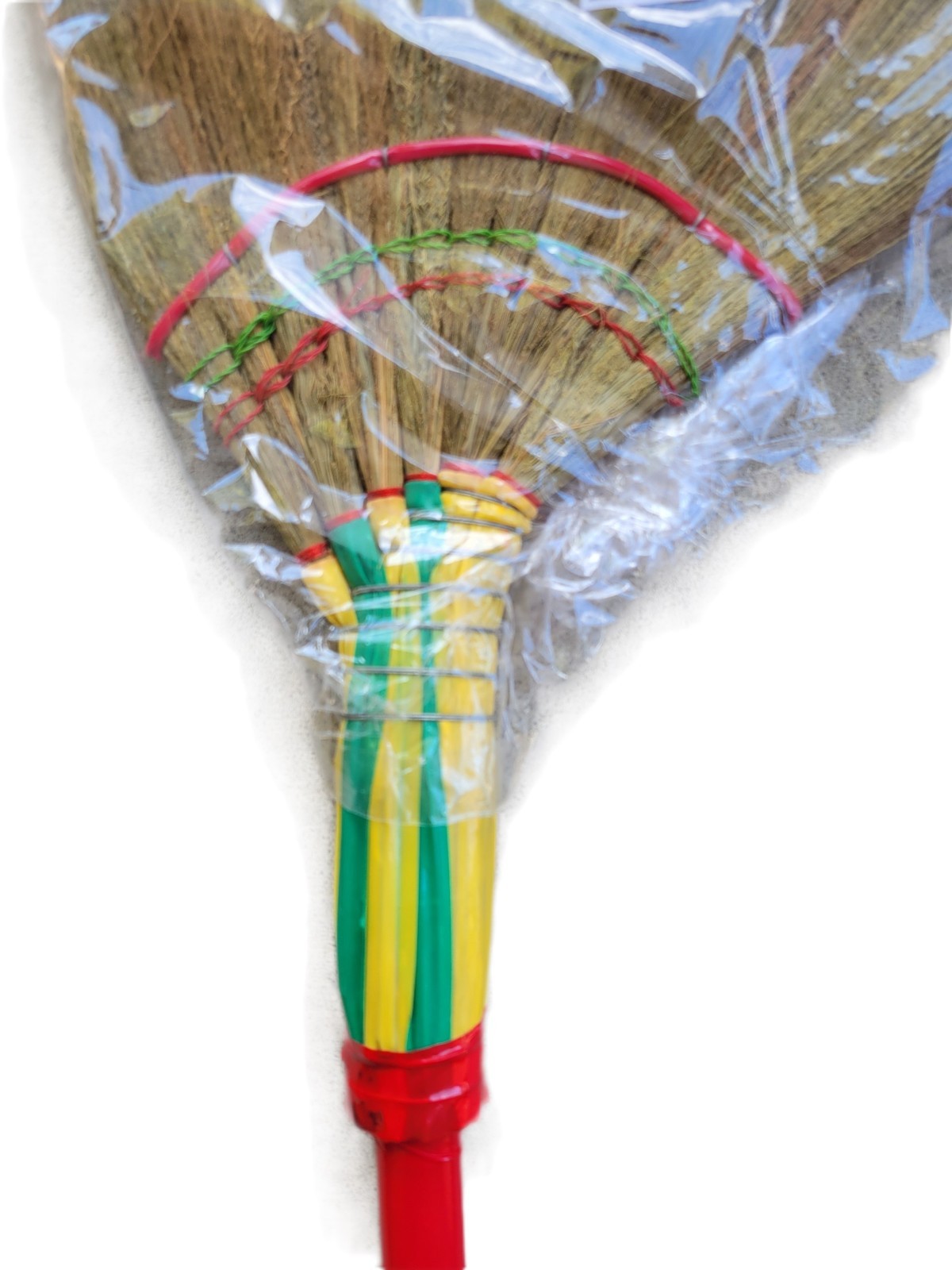 Vietnamese Straw Soft Broom With Long Bamboo Handle Broom ( 39 in)