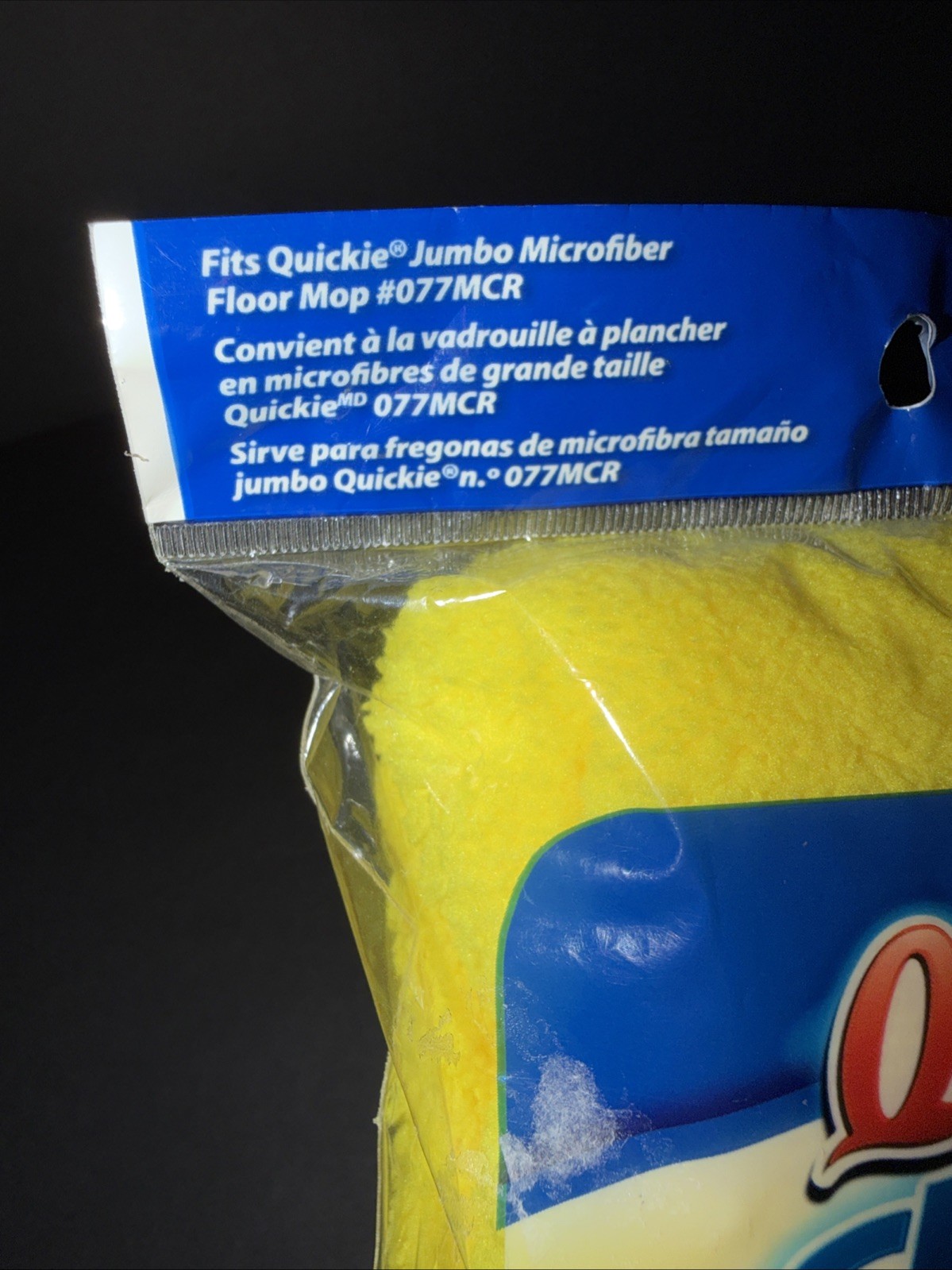 Quickie Clean Results Jumbo Microfiber Floor Mop Refill Cleans Tile Wood Vinyl