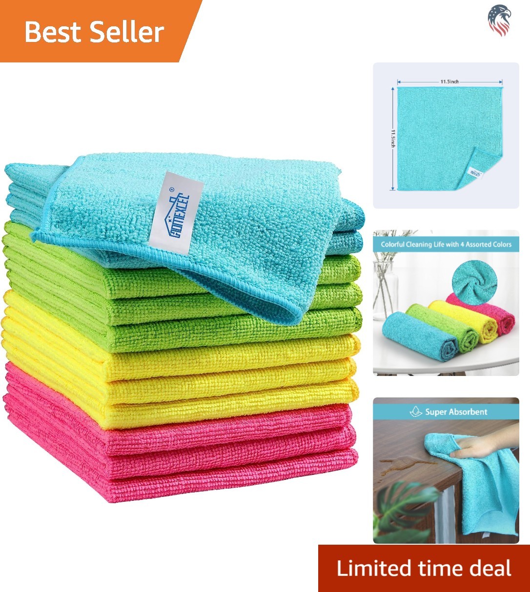 Microfiber Cleaning Cloths Pack of 12 Compatible for Automotive Glass Kitchen…