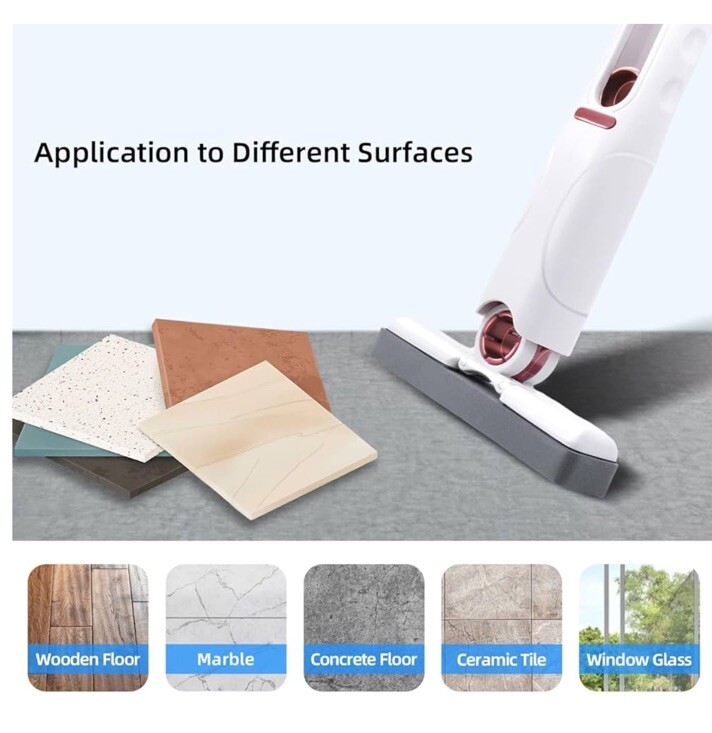 Portable Self-Squeeze Mini Mop, Quick Clean Small Mini Mop, Strong Absorbent