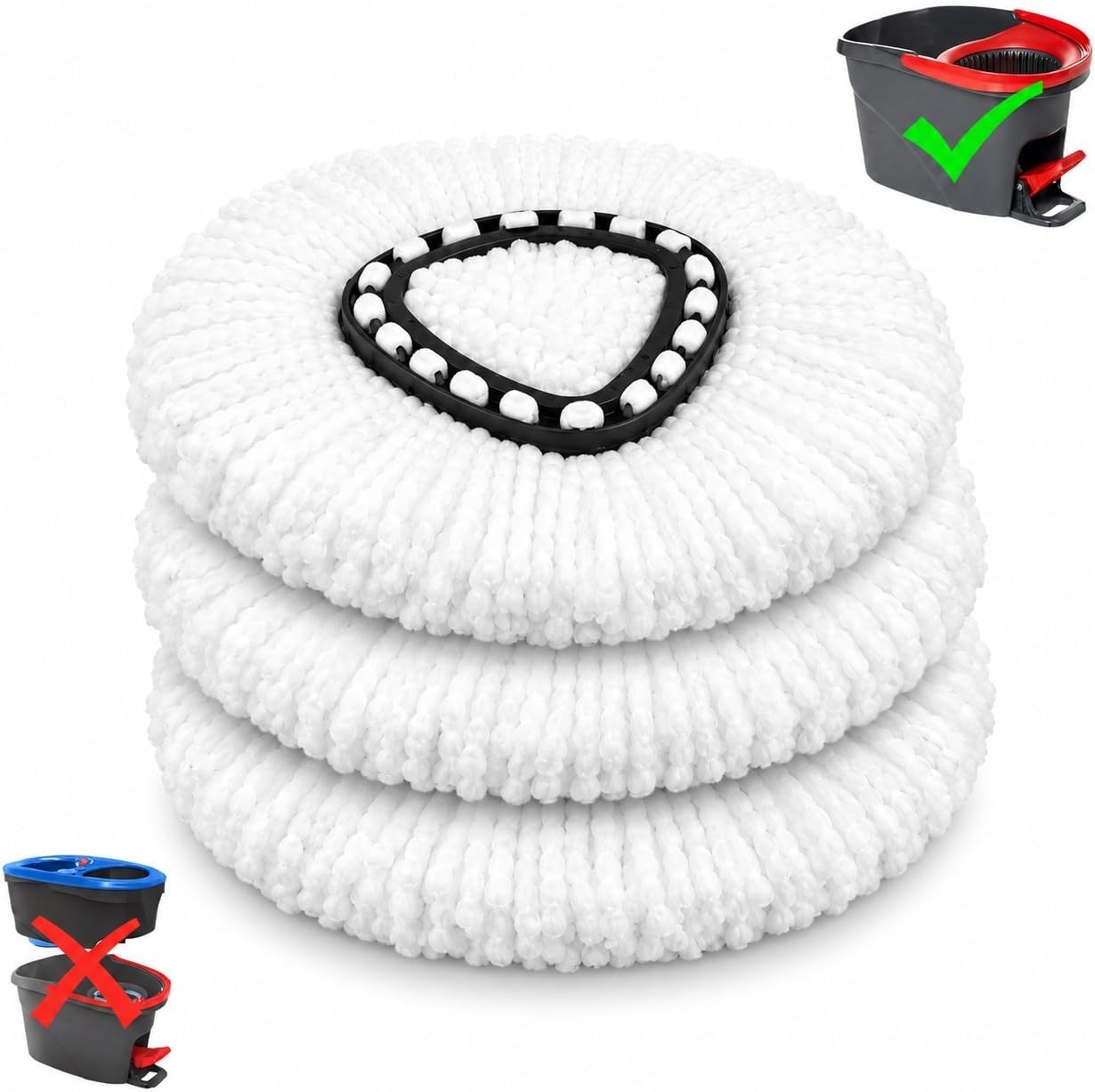 High-Quality Microfiber Mop Head Replacements for 1-Chamber O-Cedar Mops