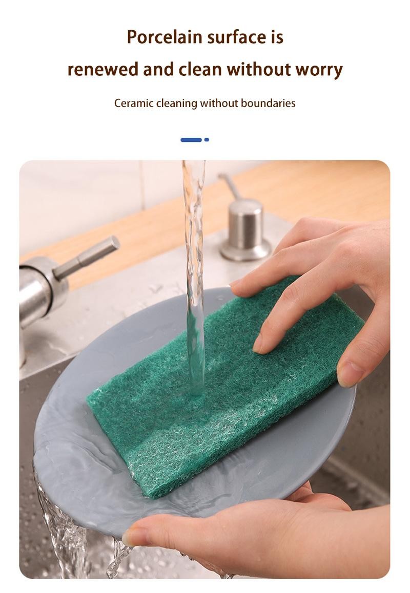 Kitchen Scrub Pads Oil Removal Scratch Free Reusable Dishwashing Cleaning Rag