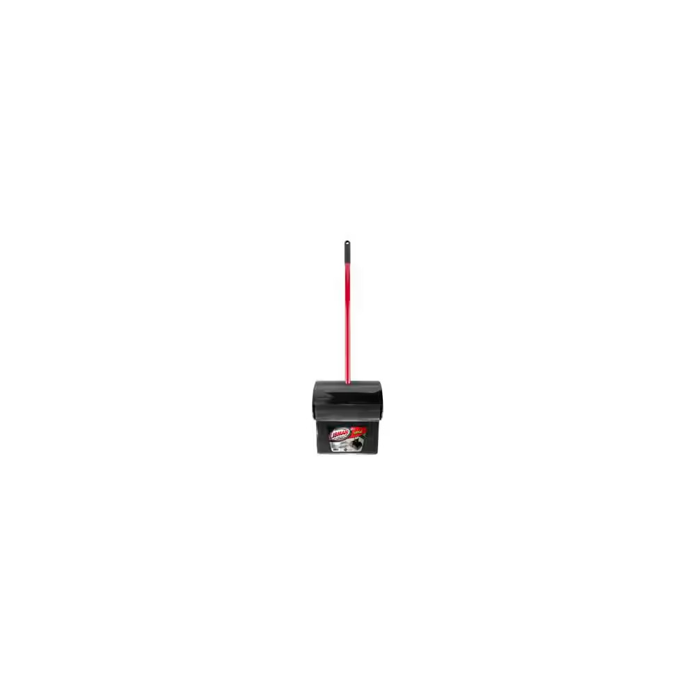 Libman Closed Lid Lobby Heavy Duty Cleaning Dustpan with Long Steel Handle