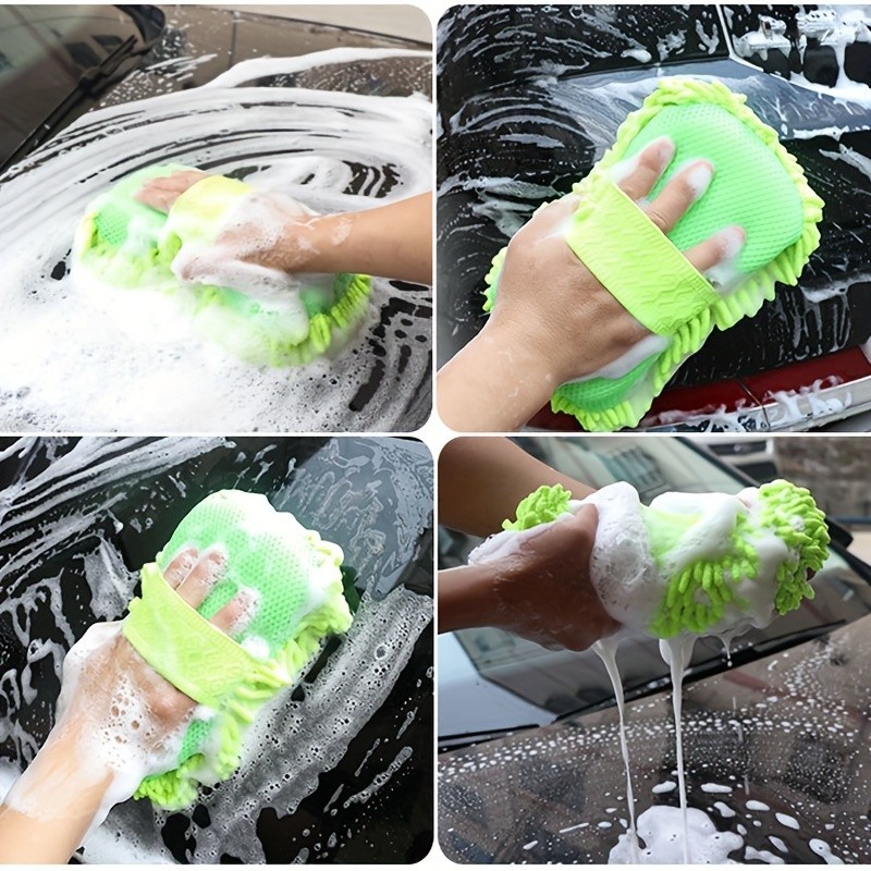 Chenille Car Wash Sponge – Easy-Grip for Vehicle Cleaning & Detailing