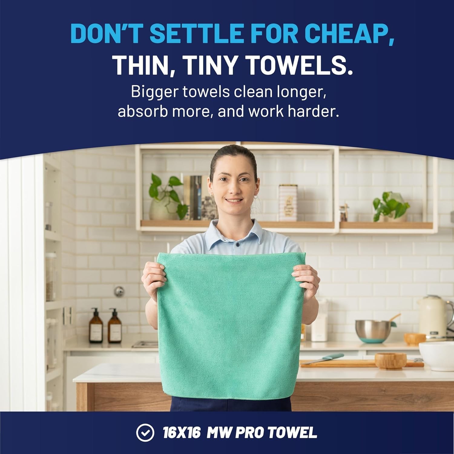 MW Microfiber Cleaning Cloths (12 Pack, 12″x12″, Green) – Commercial Housekee…