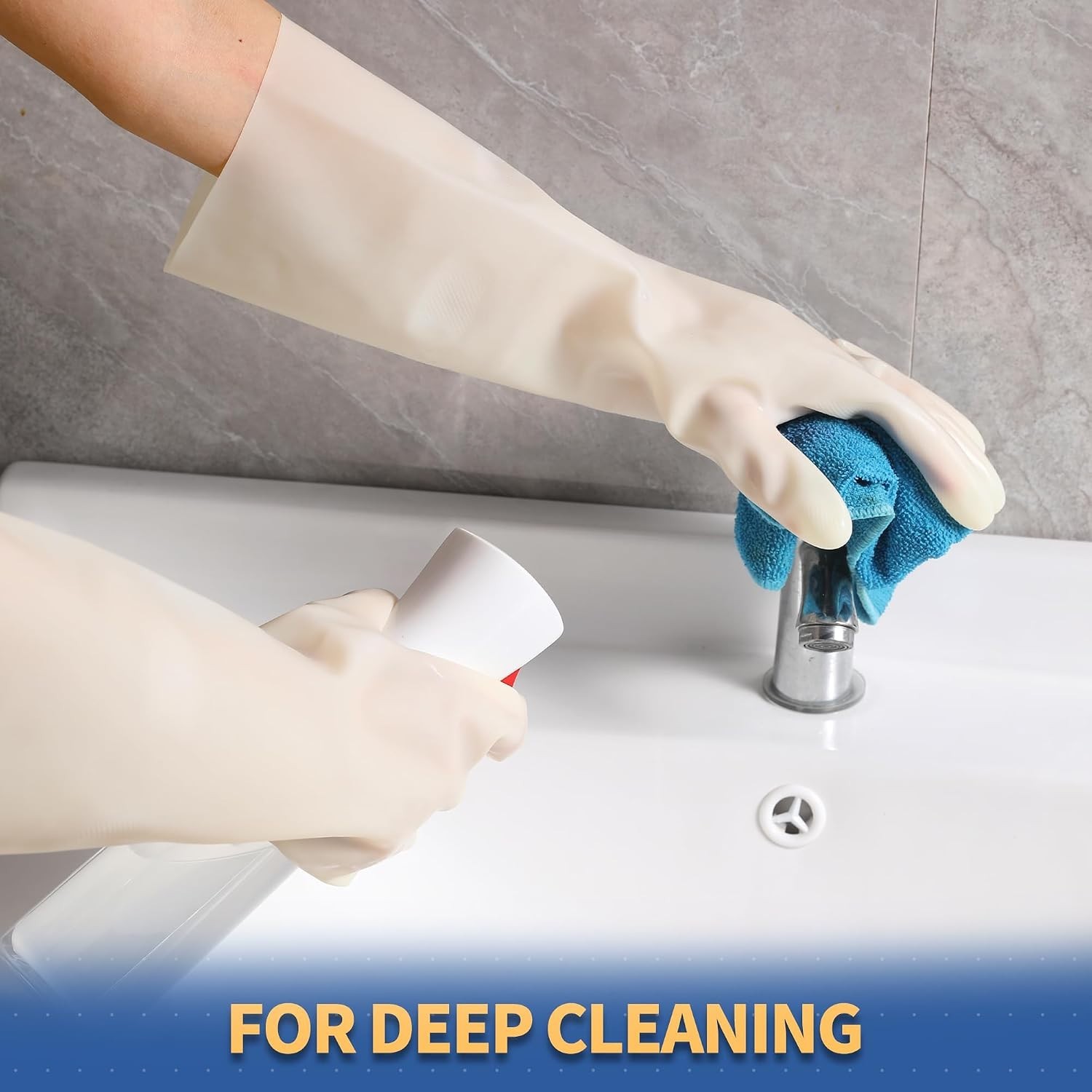 Large Waterproof Nitrile Cleaning Gloves – Durable, Comfortable, 6 Pair Set