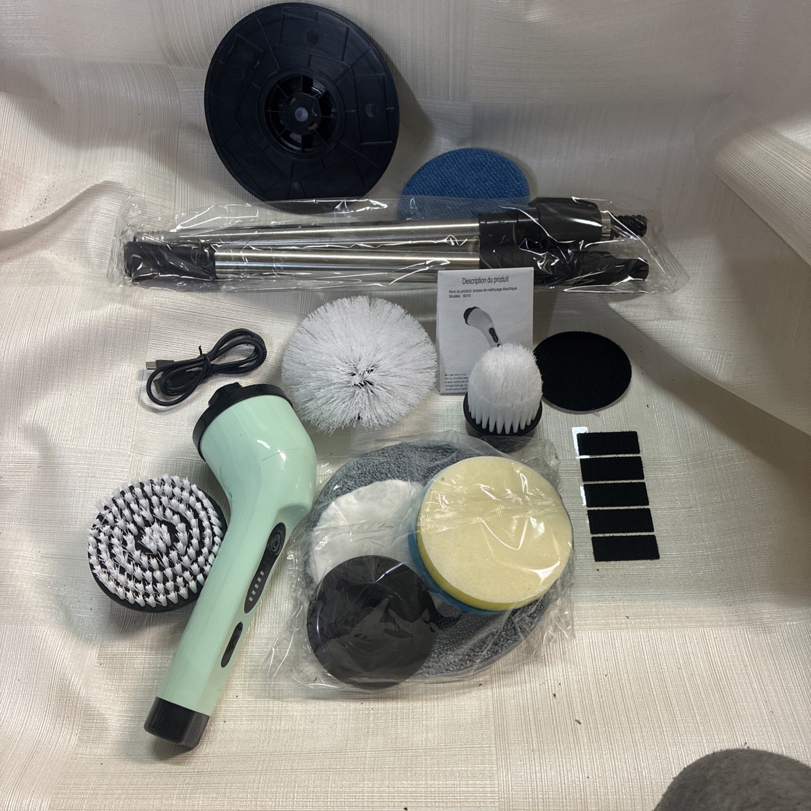 8 in 1 Electric Cleaning Brush ANS-8050 25W Rechargeable Multiple Heads