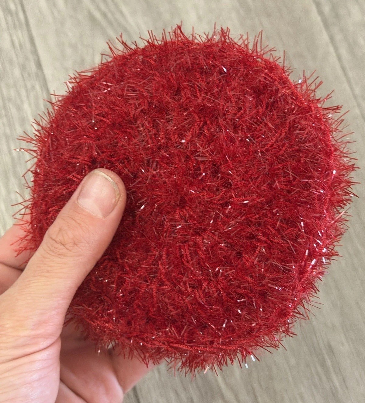 Double Sided Dish Scrubby Pot Scrubby Sparkle Dishcloth 3.75” Diameter Reusable