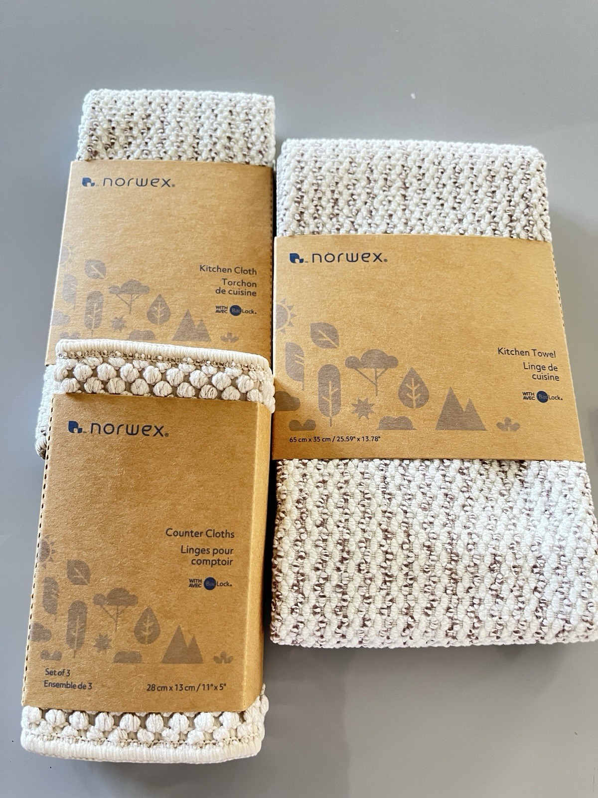 High-Quality Kitchen Counter Cloth Set- oatmeal/ vanilla
