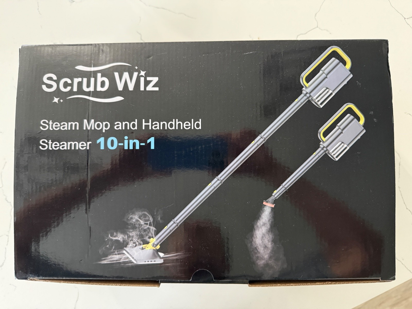 Scrub Wiz Steam Mop and Handheld Steamer 10-in-1 Everything To Clean Your Home