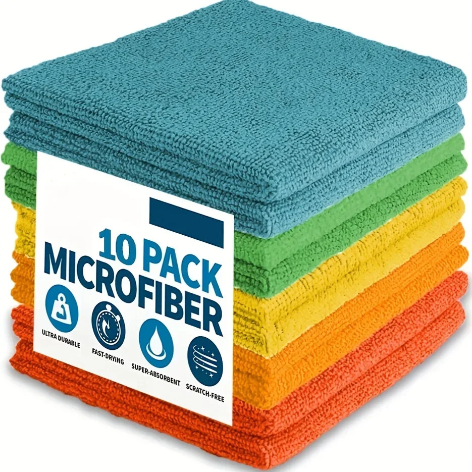 10/5/3Pcs Microfiber Cleaning Cloth, Dishwashing Cloth Household Rag Kitchen Bat