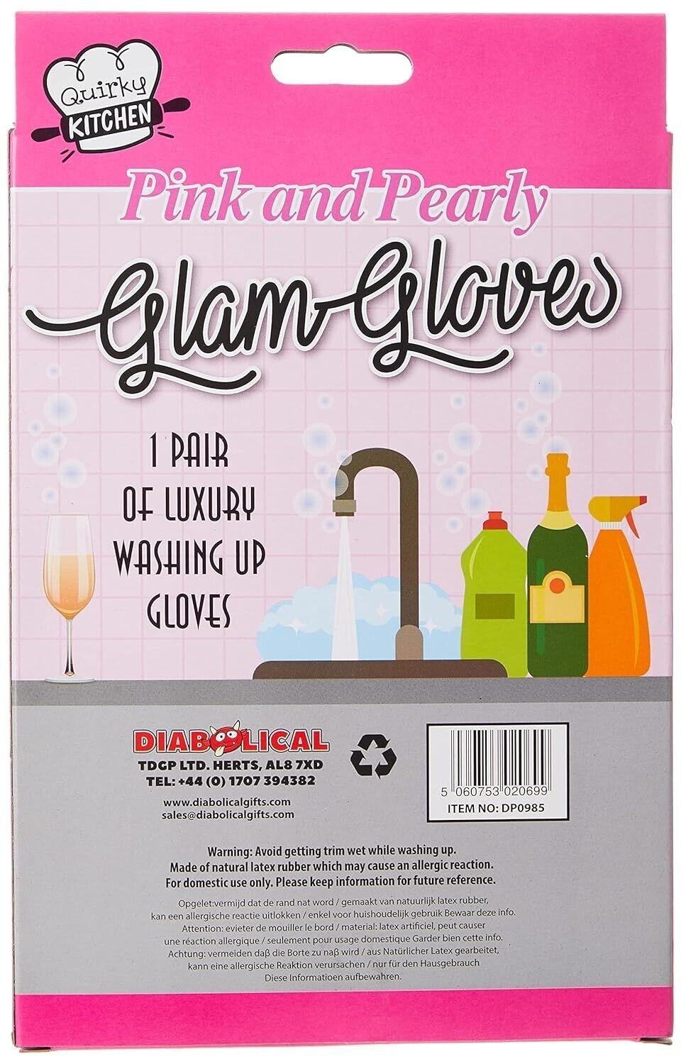 Pink & Pearly Diamond Luxury Glam Gloves – Household Washing Cleaning Kitchen