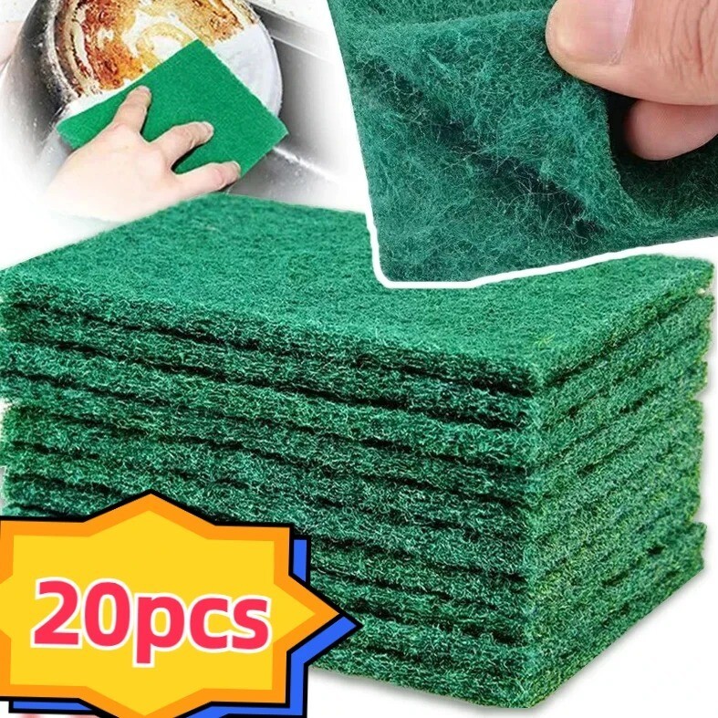 Double Sided Scrub Pad Grinding Rags Dishcloth Washing Clean Oil Removal Pan Pot
