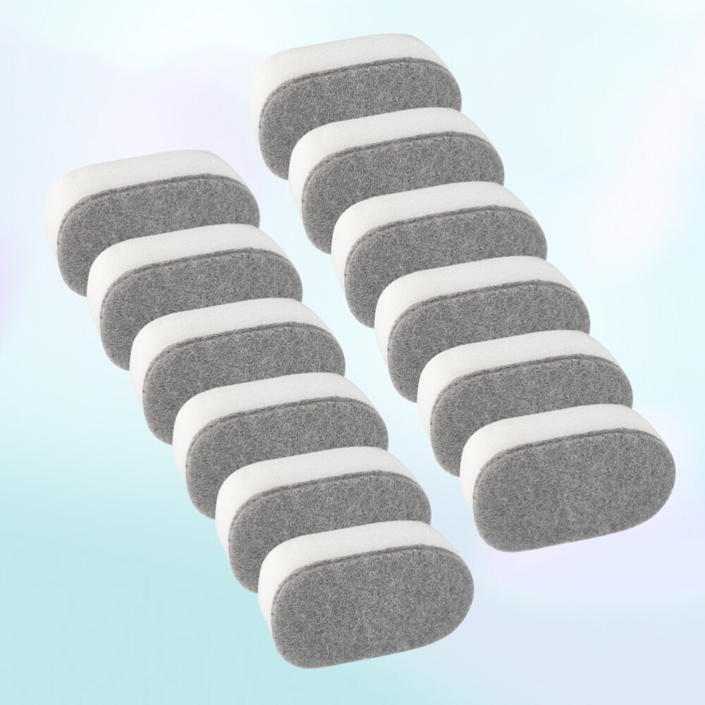 12Pcs Cleaning Loofah Sponge Strong Water Absorption Grey and White Complex
