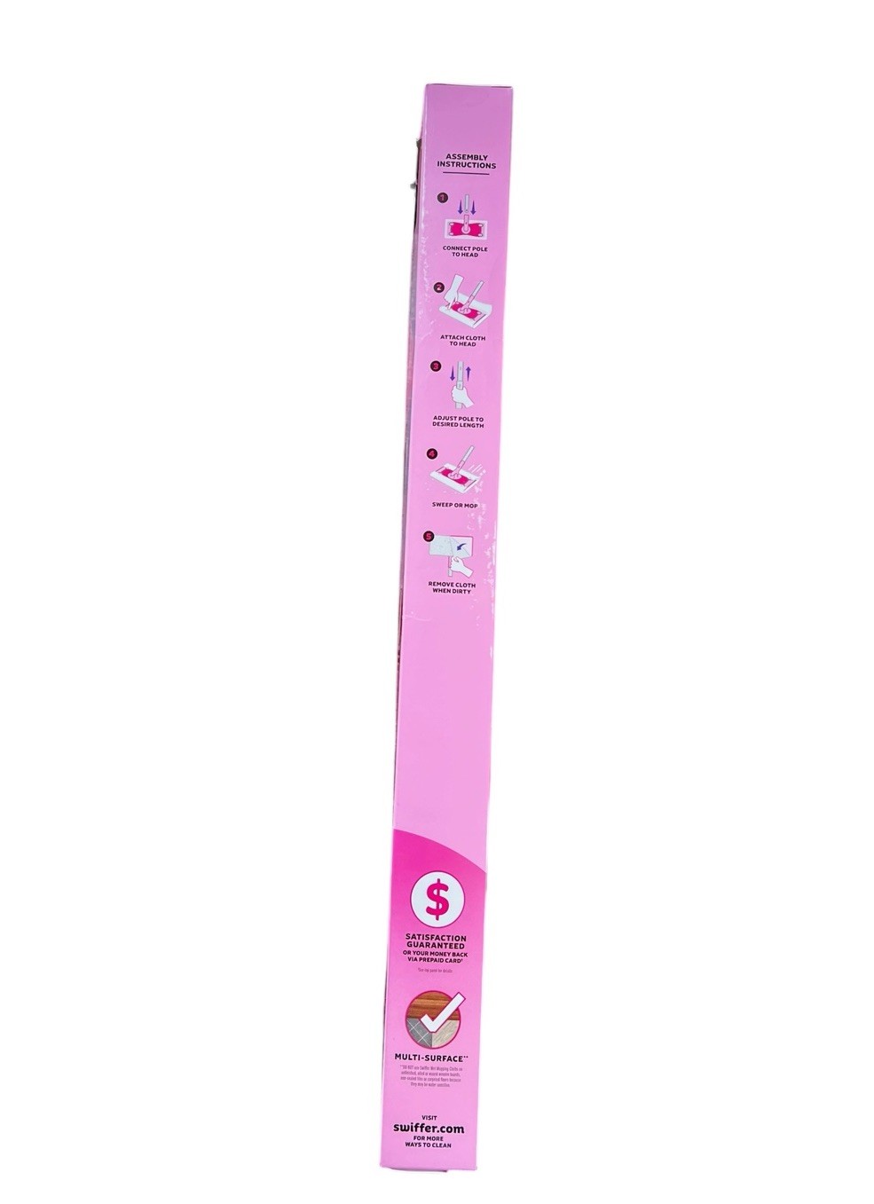 Swifter Wicked PINK Sweep & Mop Deluxe 2-in1 Kit Limited Edition HTF
