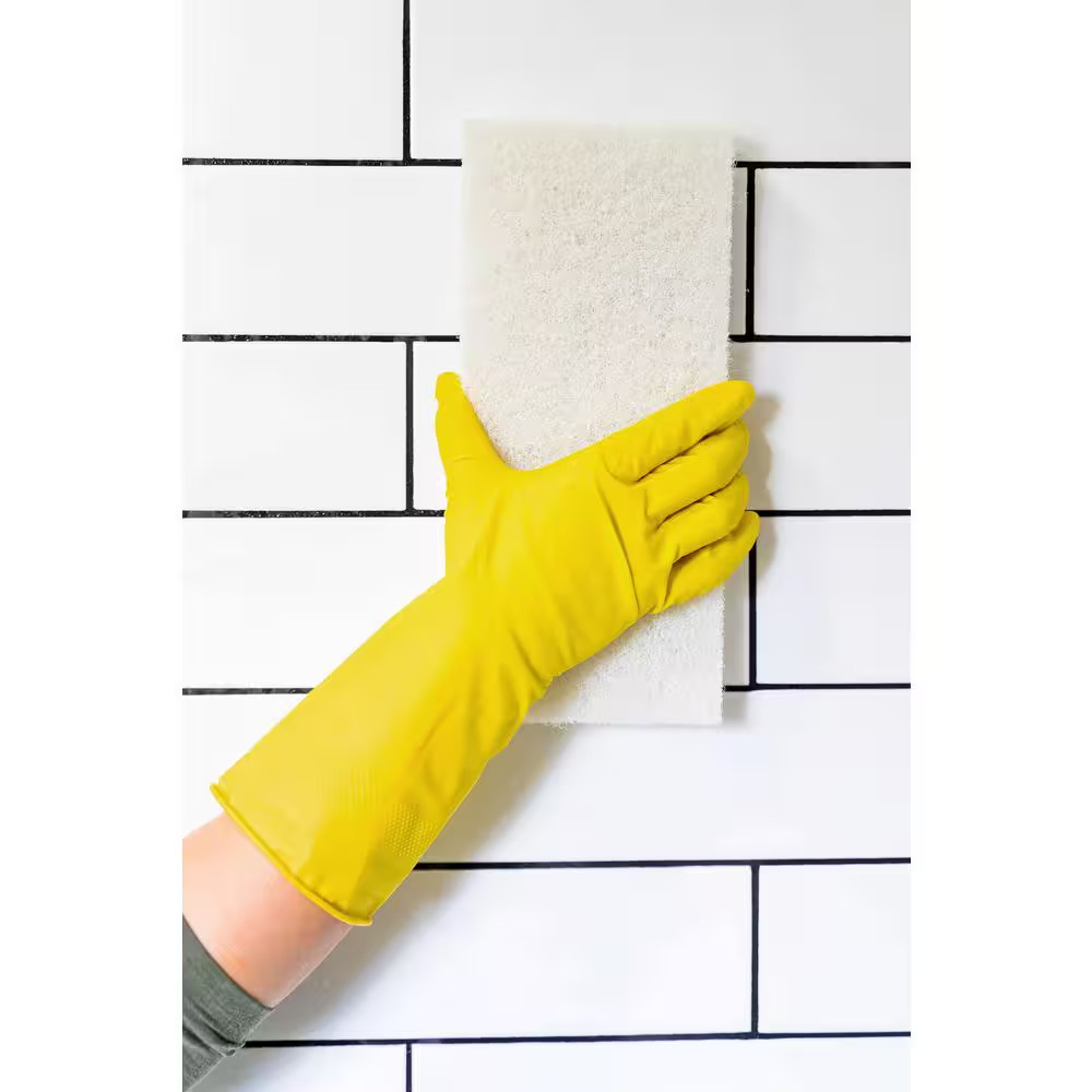 4.5 In. X 10 In. X 1 In. White Scrub Pad Light Duty (6-Pack)