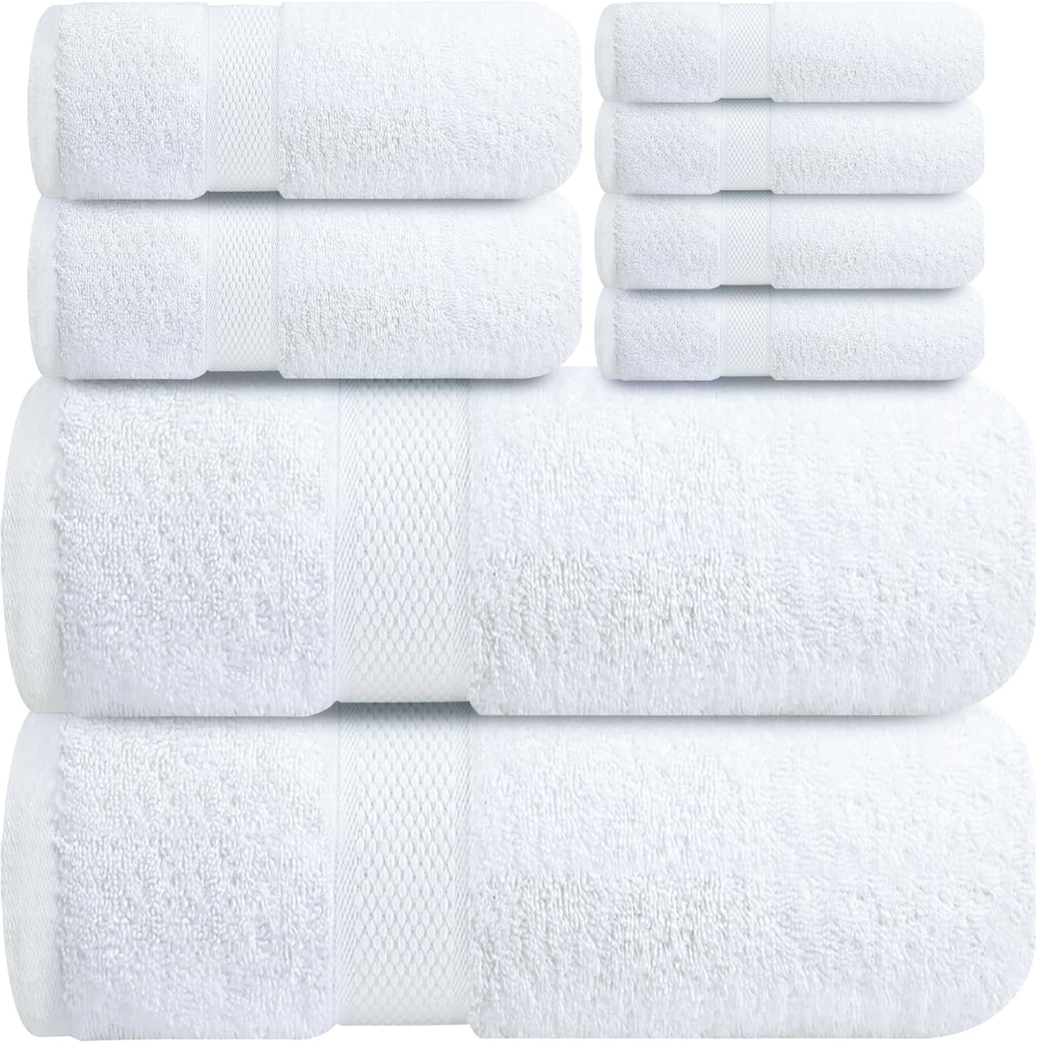 Infinitee Xclusives 100% Cotton Luxury Wash Cloths – Pack of 12, Brilliant White
