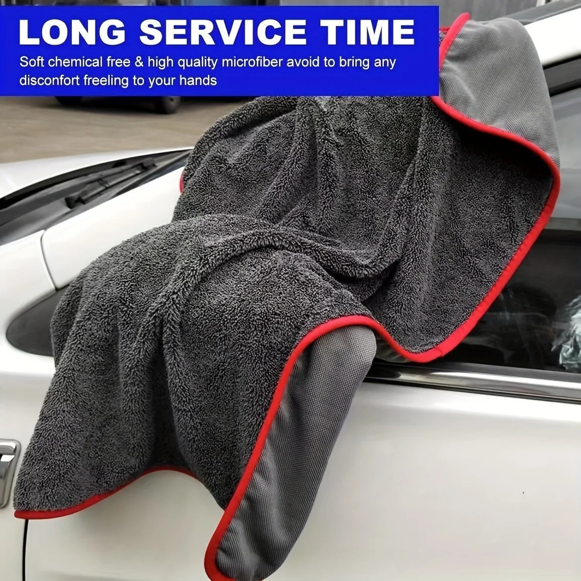 Ultra Absorbent Xxl Car Drying Towel Extra Large Microfiber Twist Ring Design