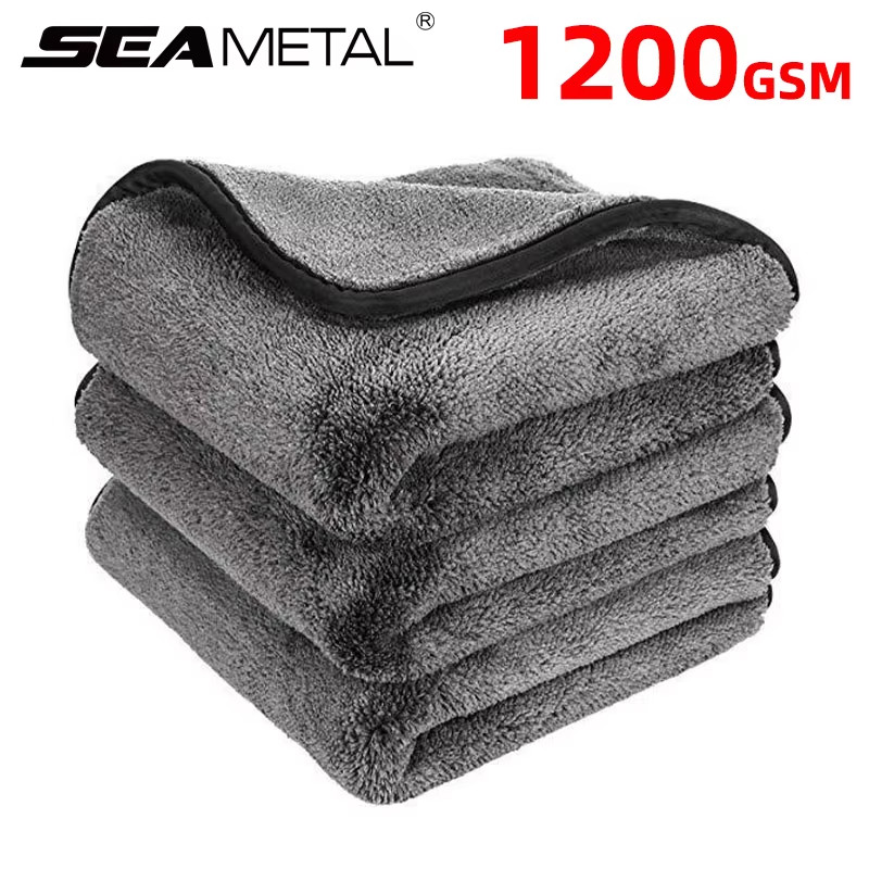SEAMETAL 1200GSM Microfiber Car Wash Towel – Ultra Absorbent & Soft