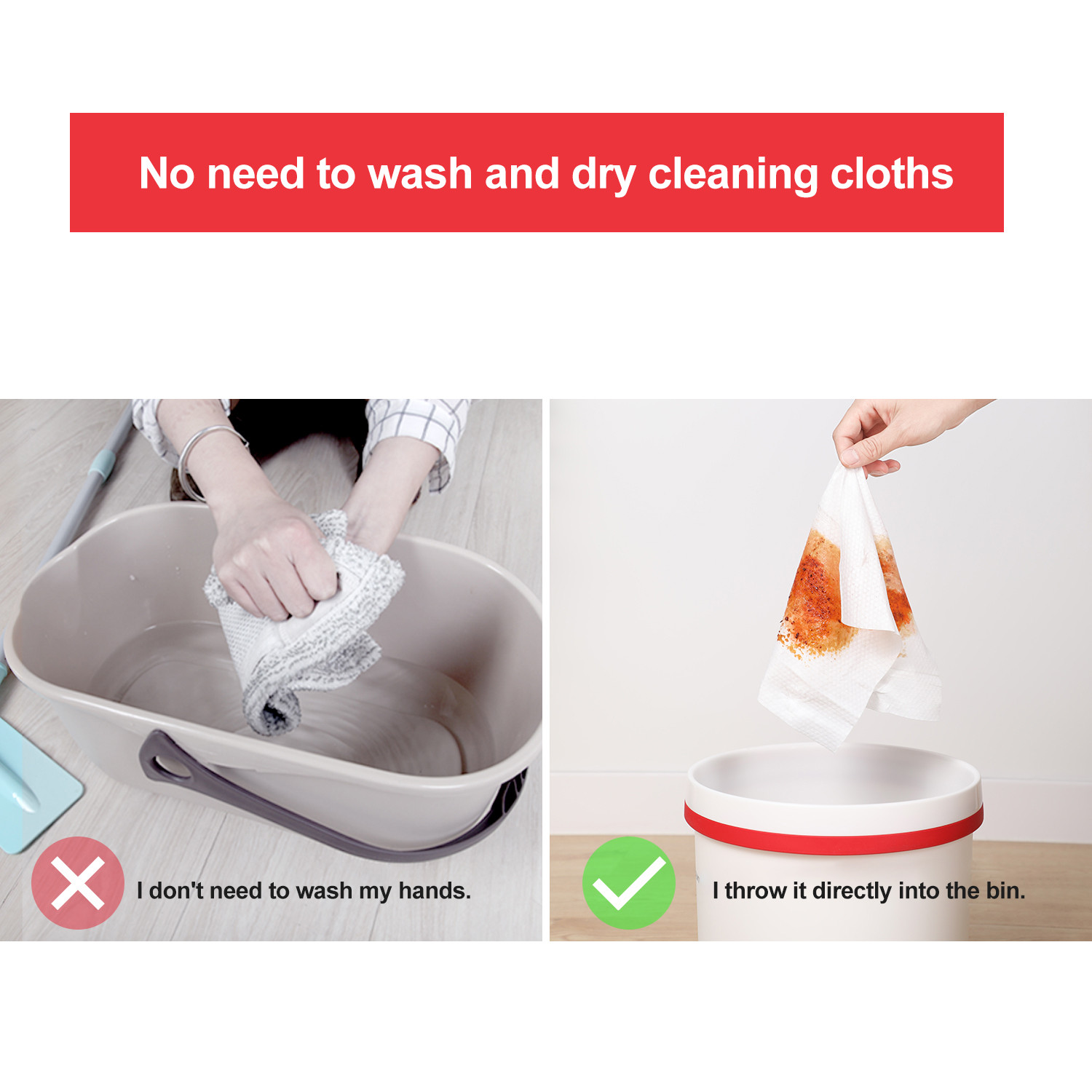 30PCS Dry Mop Refills Disposable Cleaning Cloths for Hardwood Tile Vinyl Floor