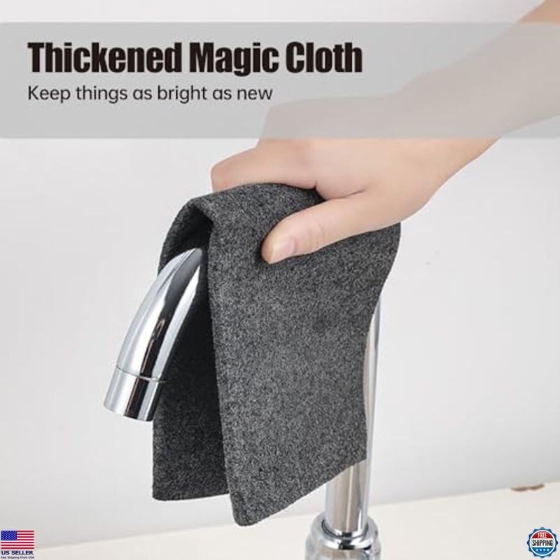 Thick Microfiber Cleaning Cloths, Streak-Free Rags for Glass & Kitchen – 10 Pack