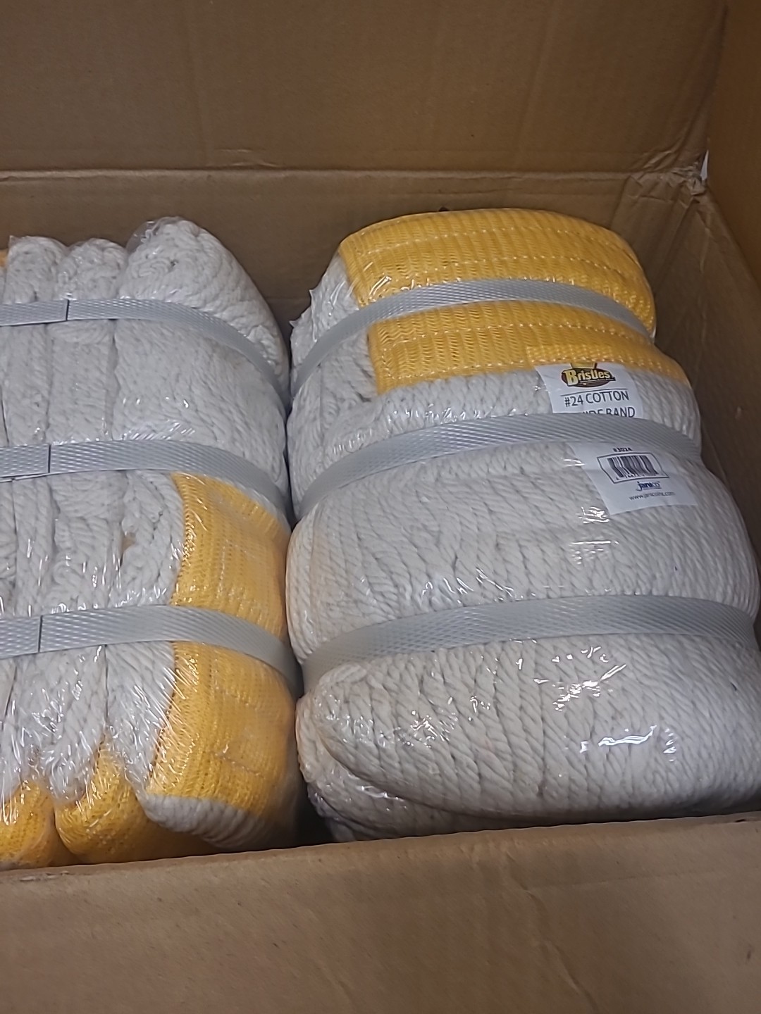 Pack Of 12 Bristles 3024 Mop Head Replacement Universal Wide Cut End 4 Ply 3024