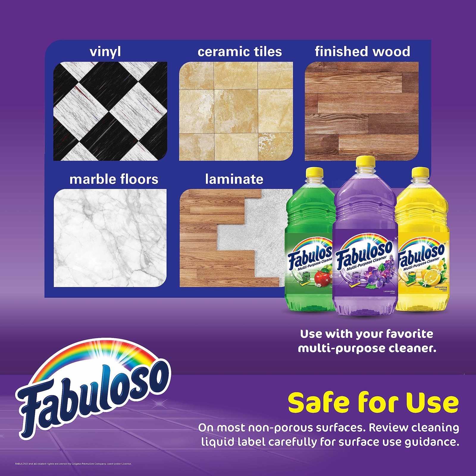 Fabuloso Microfiber Cleaning Cloths for Home & 8 Count (Pack of 1), Rainbow