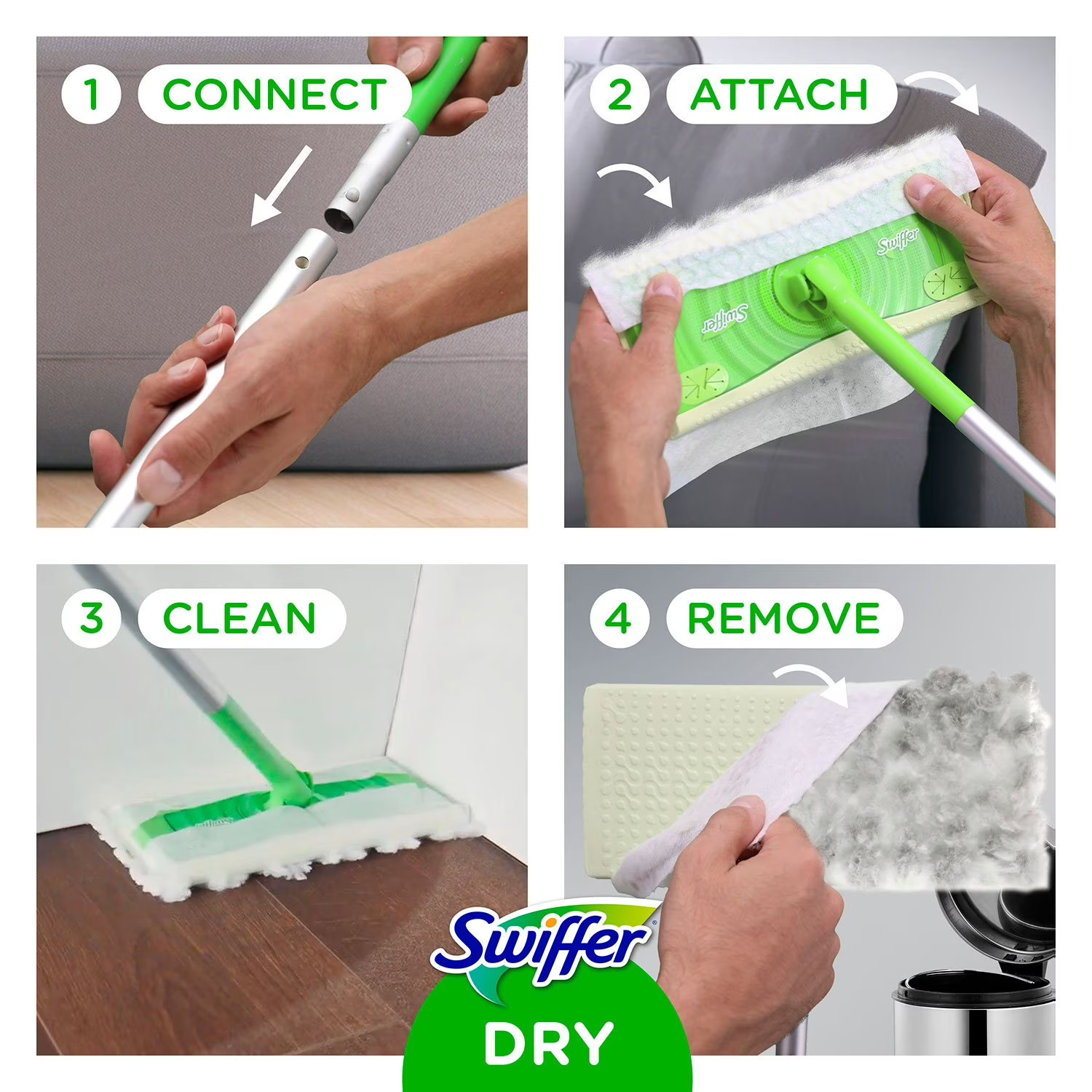 Swiffer Sweeper Heavy Duty Dry Floor Cleaner Cloths, 50 Count Multi-Surface Dust