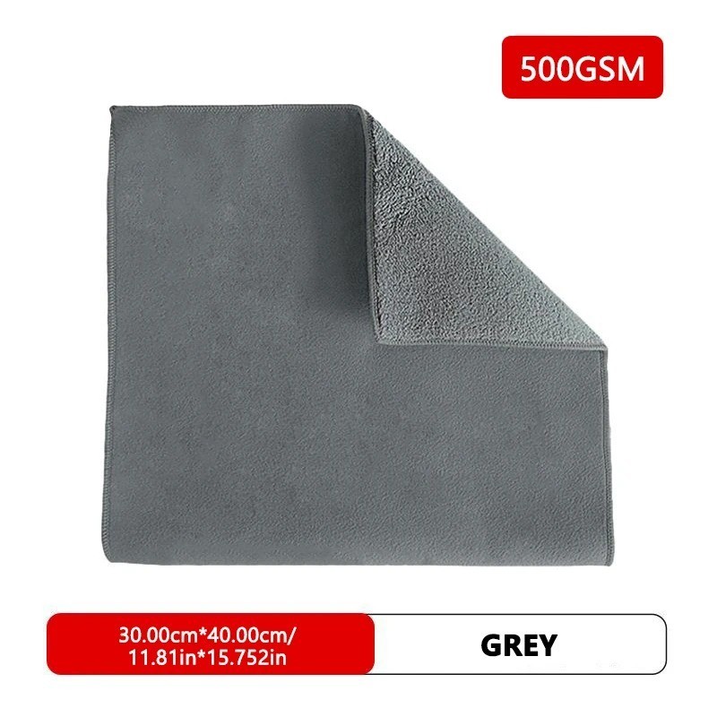 SEAMETAL Microfiber Car Wash Towel 500GSM Ultra Absorbent Double-Sided Cloth