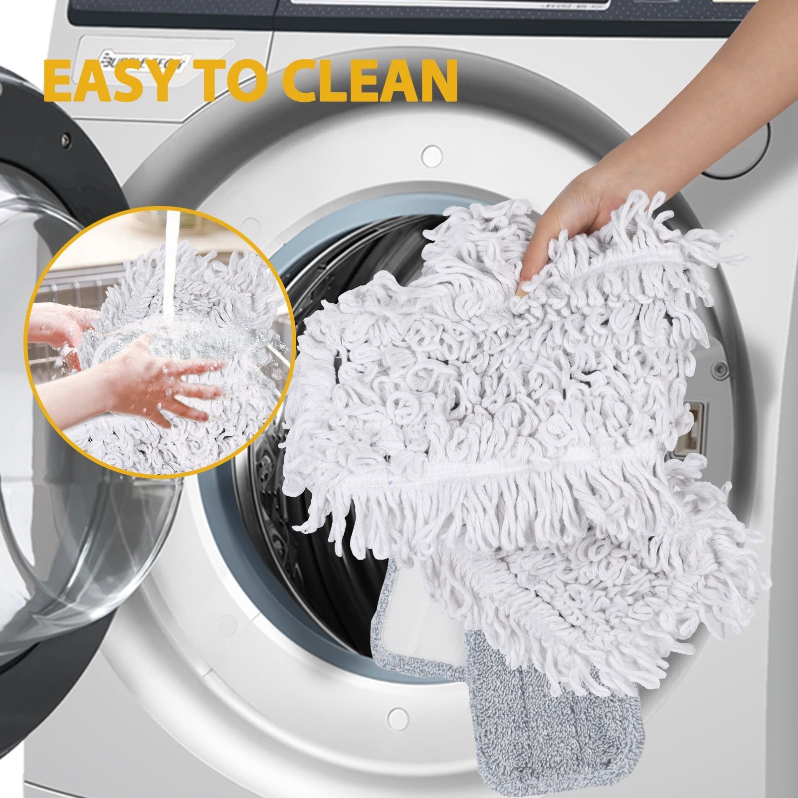 36″ Heavy Duty Industrial Dust Mop – Wet & Dry Floor Cleaning, Telescopic Handle