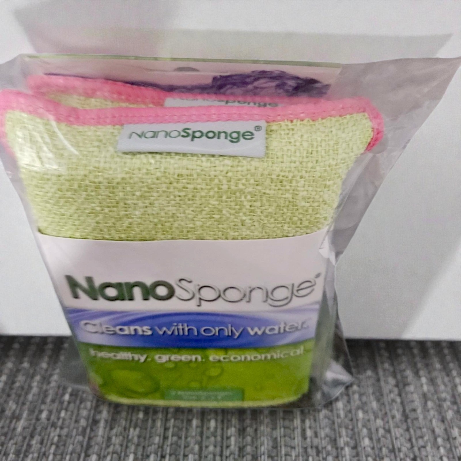 Nanolon Fiber Cleaning Sponges Heavy Duty Kitchen Household Dish Scrubber Large