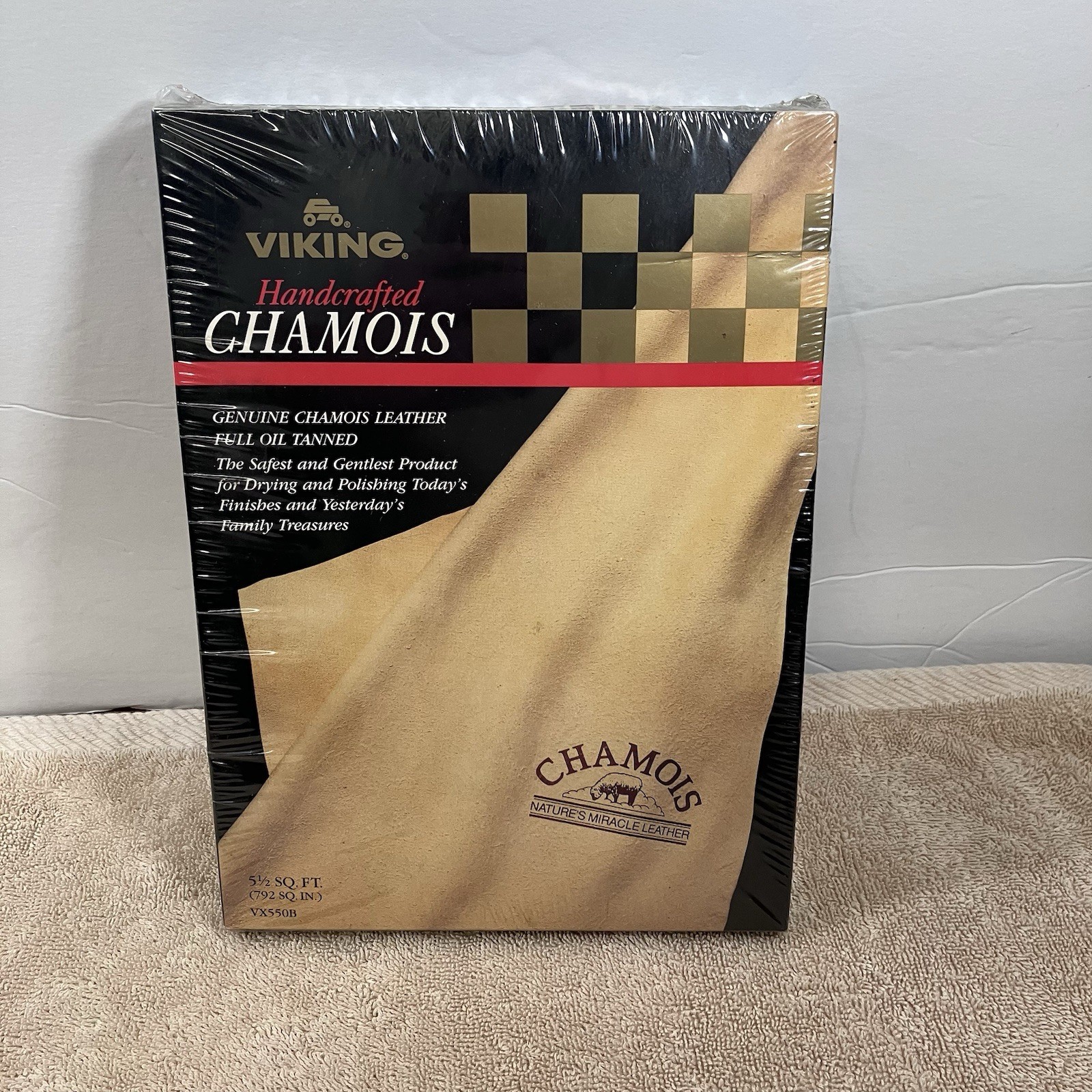 Viking Handcrafted Chamois Genuine Leather 5 Square Feet Sealed 1994 Oil Tanned
