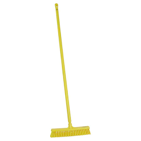 Remco 31746/29626 16 In Sweep Face Push Broom, Soft/Stiff Combination, Yellow
