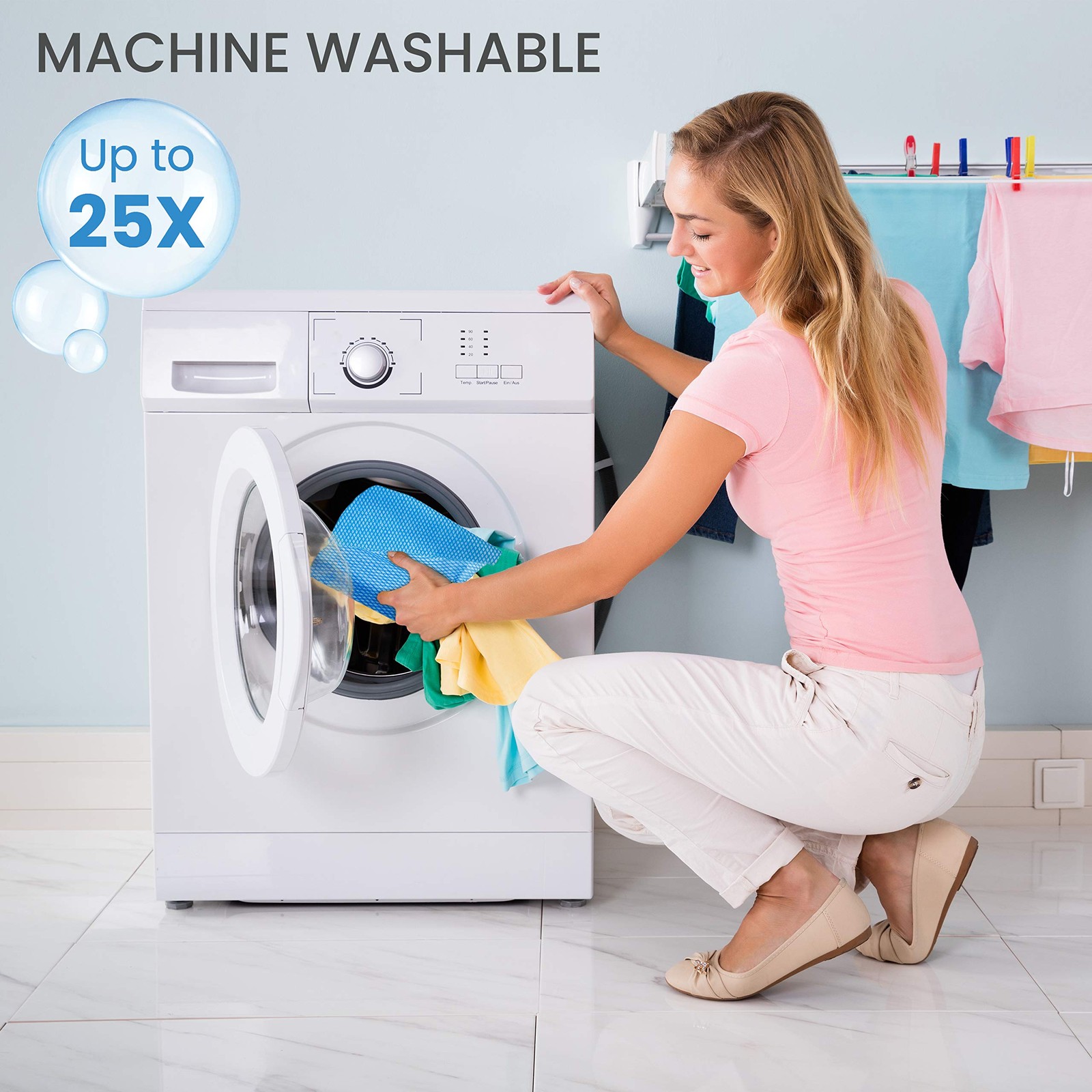 Reusable Cleaning Wipes, Handy Wipes for Kitchen and Office Dish Cloths for …