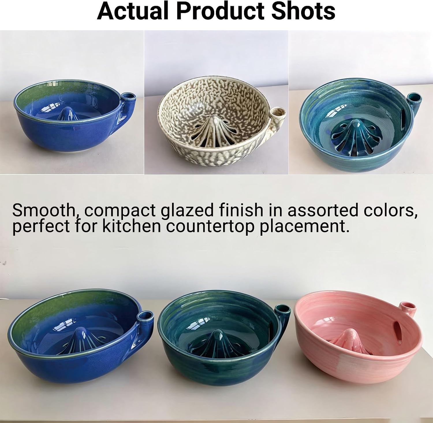 Self Rinsing Berry Washing Ceramic Bowl,Pale Blue,Ceramic Berry Basket withHoles