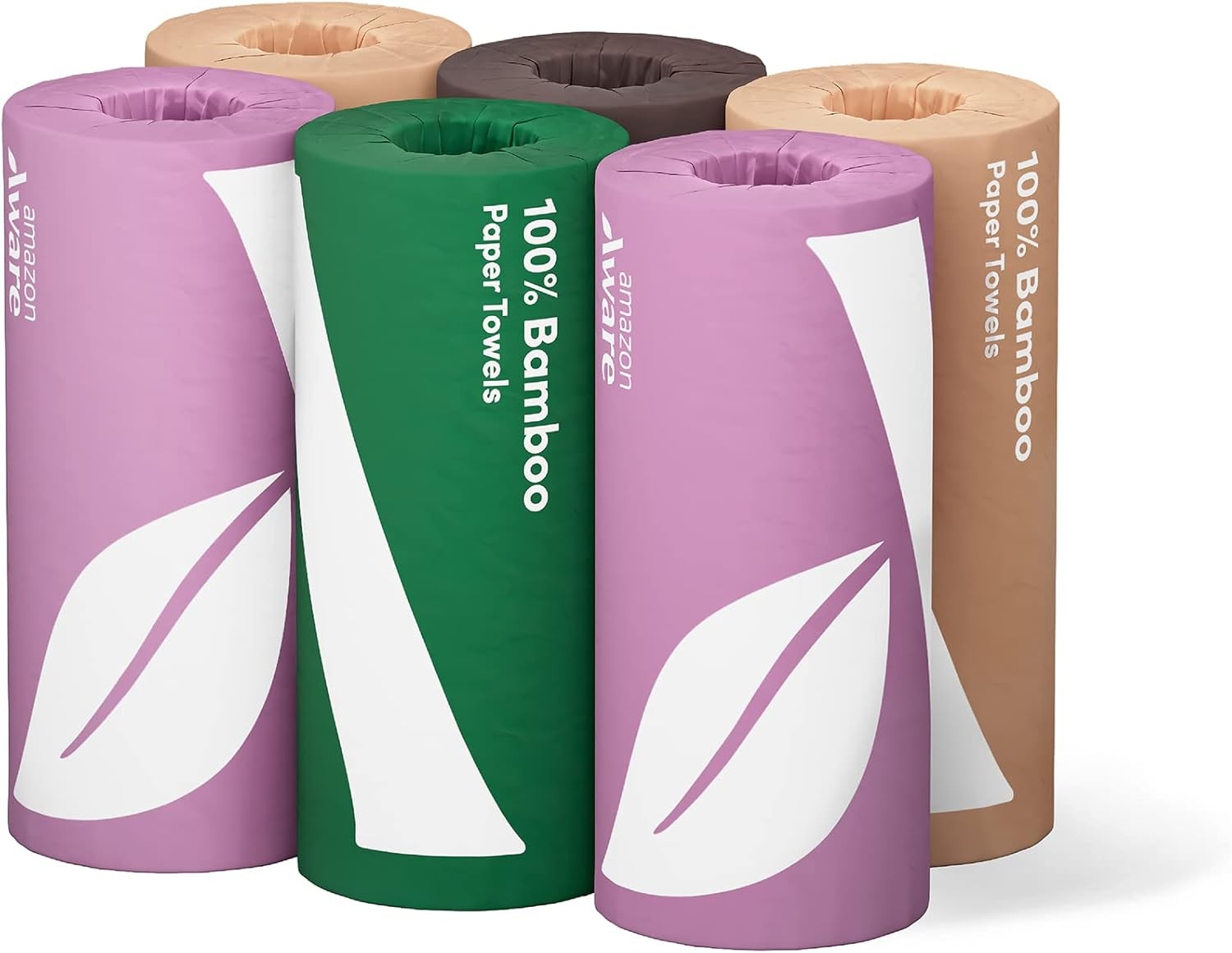 Bamboo Paper Towels, 6 Rolls, 2 ply, FSC Certified, 150 Sheets, 900 Count,